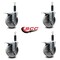 Service Caster 5'' Semi Steel Swivel 1'' Expanding Stem Caster Set Total Lock Brake, 4PK SCC-EXTTL20S514-SSS-1-4 - alternate 4